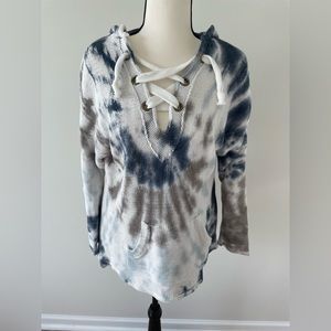 Vintage Havana Tie-dye Hooded Sweater